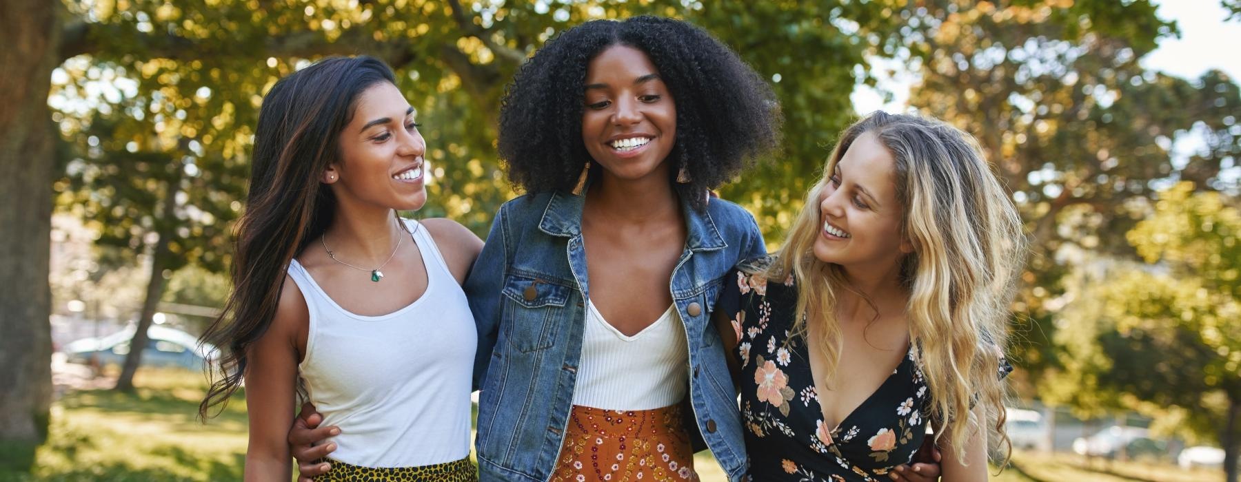a group of women smiling